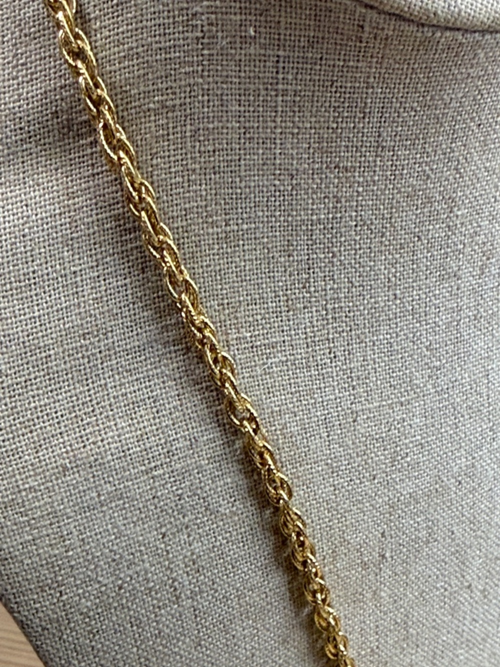 Trifari Gold Tone Rope Chain Necklace - Picture 4 of 5
